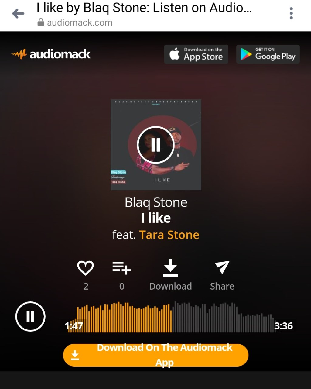 TRENDY MUSIC| BLAQ STONE FEAT TARA STONE | I&nbsp;LIKE